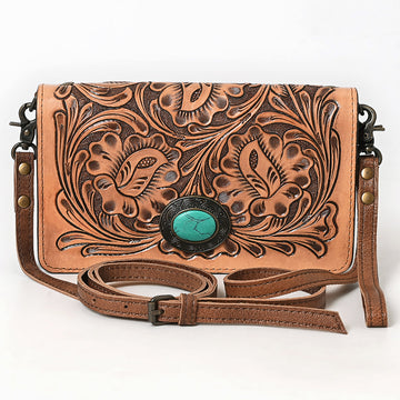 American Darling Organiser Hand Tooled Genuine Leather Western Women Bag Handbag Purse | Travel Bags College Casual